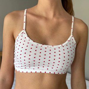Brandy Melville Laney Hearts Bra Top